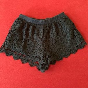 Navy Blue Lace Shorts